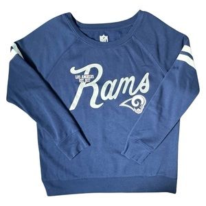 Los Angeles Rams Navy Blue Sweatshirt Size Large Crewneck Officially Licensed
